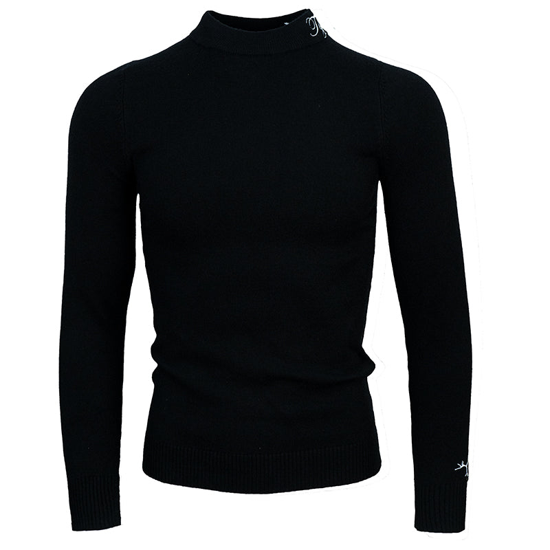 TGFCLUB Embroidered Half Turtleneck Slim Fit Knit Sweater | Face 3 Face