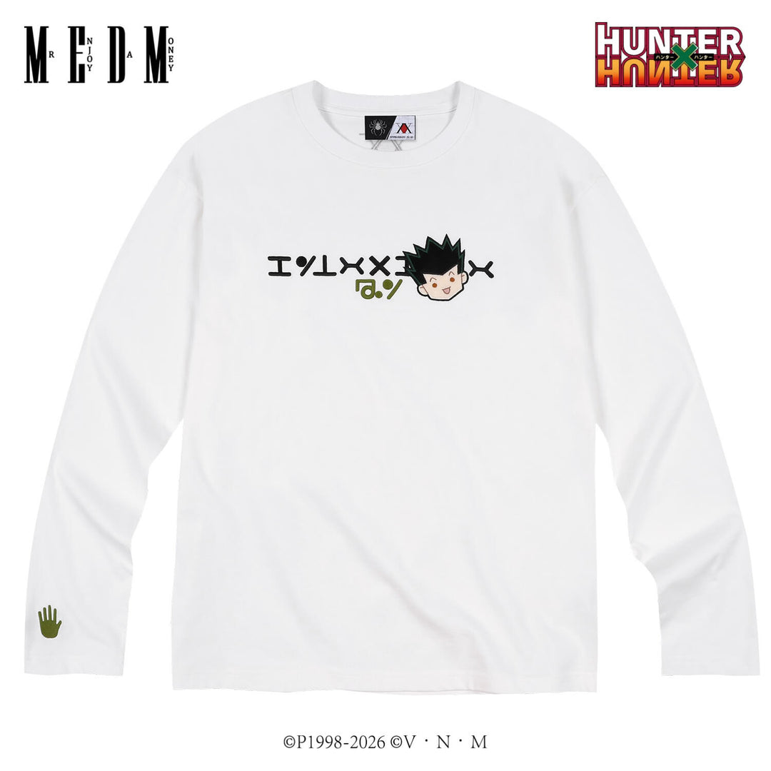 MEDM × HUNTER×HUNTER Character Embroidered Patch Long Sleeve Tee | Face 3 Face