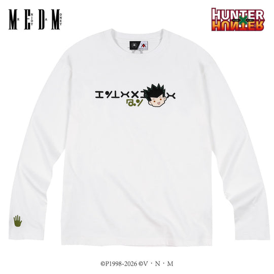 MEDM × HUNTER×HUNTER Character Embroidered Patch Long Sleeve Tee | Face 3 Face