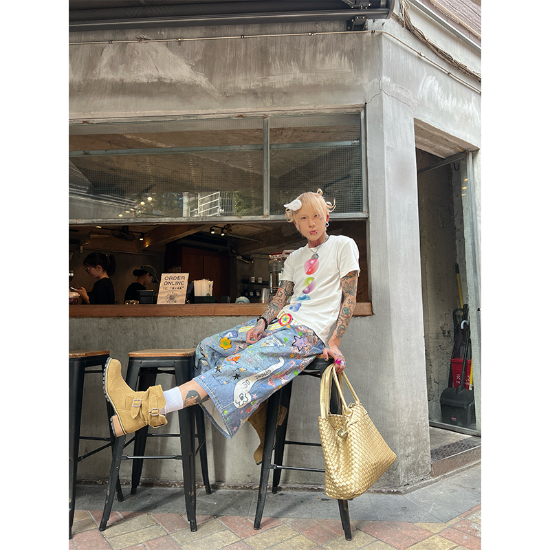 KARMANISTIC Multi Color Yin Yang Print Tee | Face 3 Face