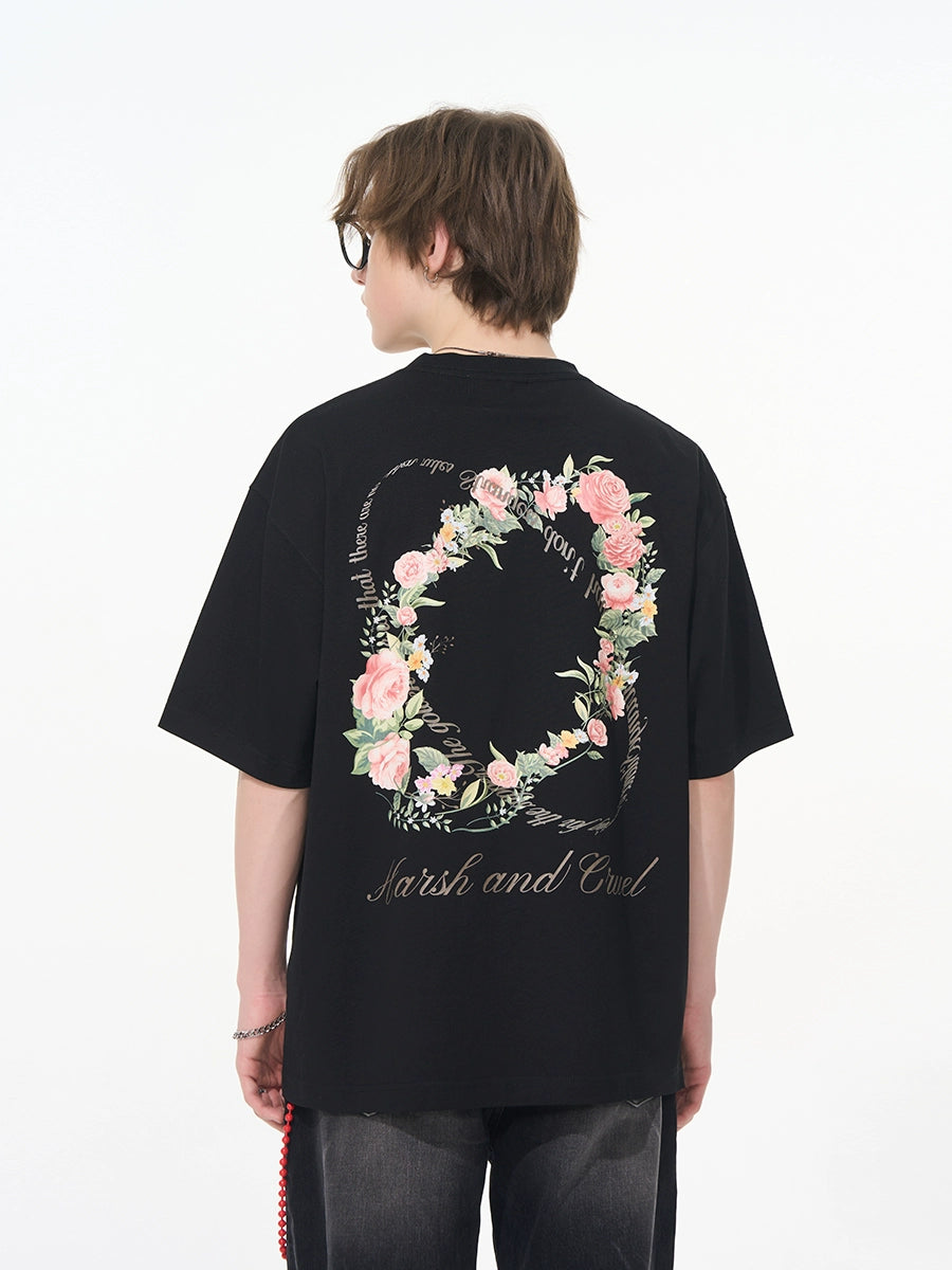 Harsh and Cruel Roses Ring Printed Tee