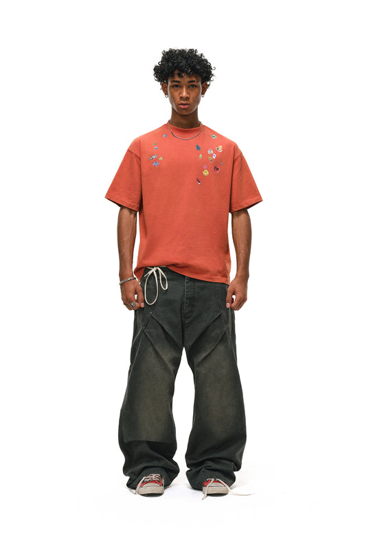 ANTIDOTE Sticker Print Washed Tee | Face 3 Face