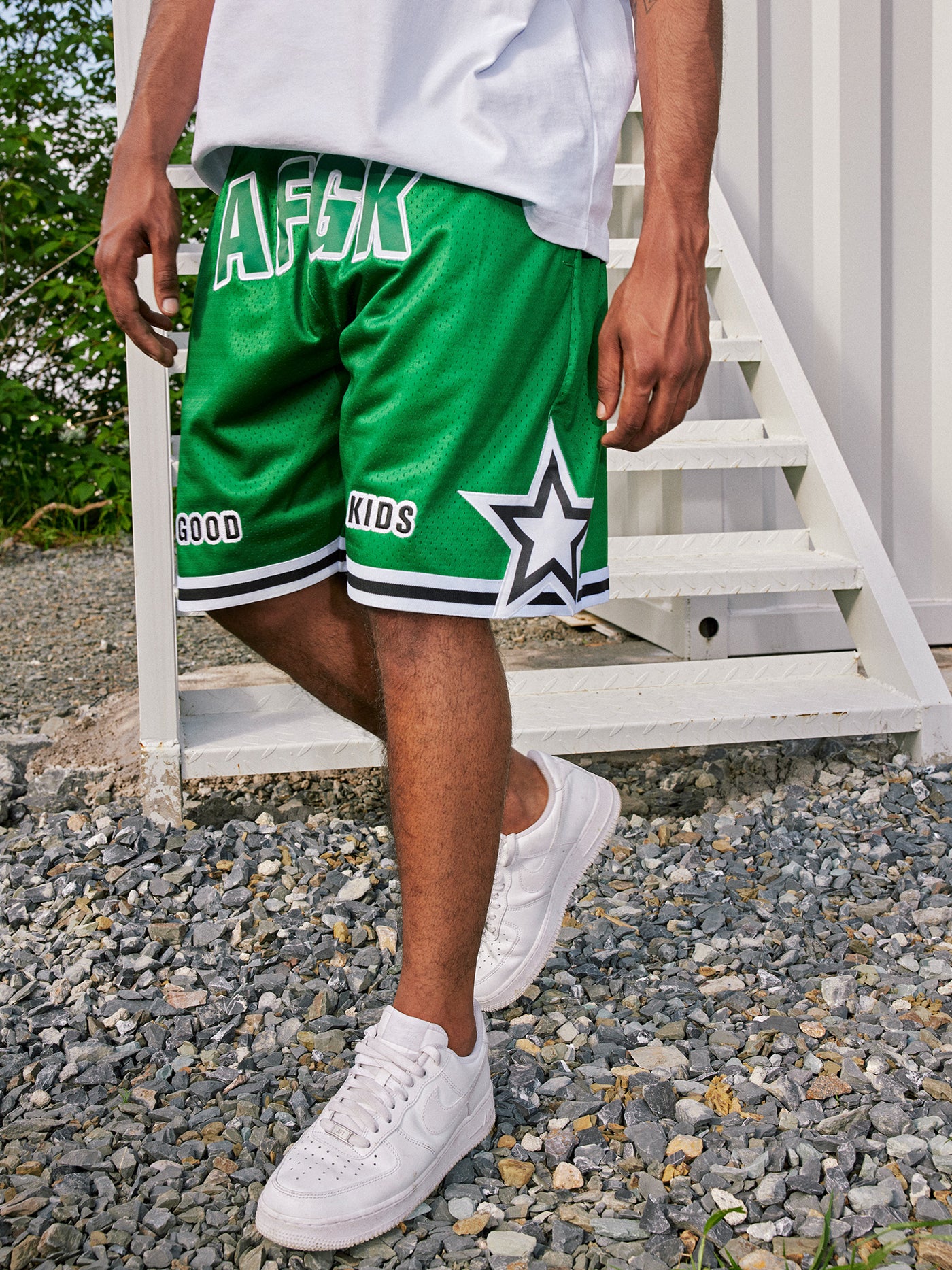 AFGK Logo Star Mesh Basketball Shorts | Face 3 Face