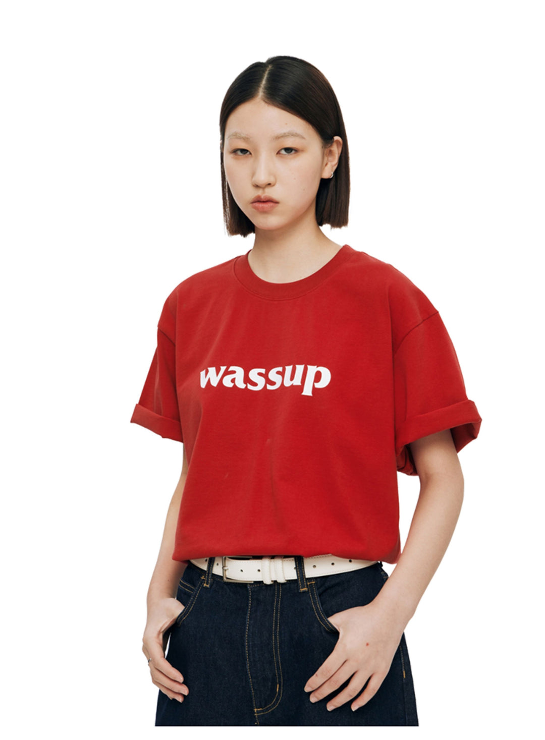 Wassup House Big Logo Print Basic Tee
