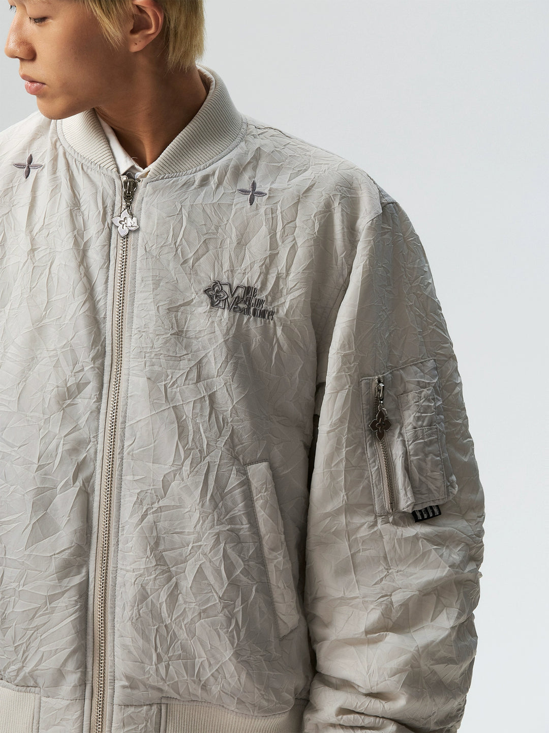 MEDM Crinkled Nylon MA-1 Bomber Jacket | Face 3 Face