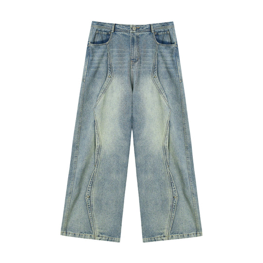 JHYQ Deconstructed Design Rivets Baggy Jeans | Face 3 Face