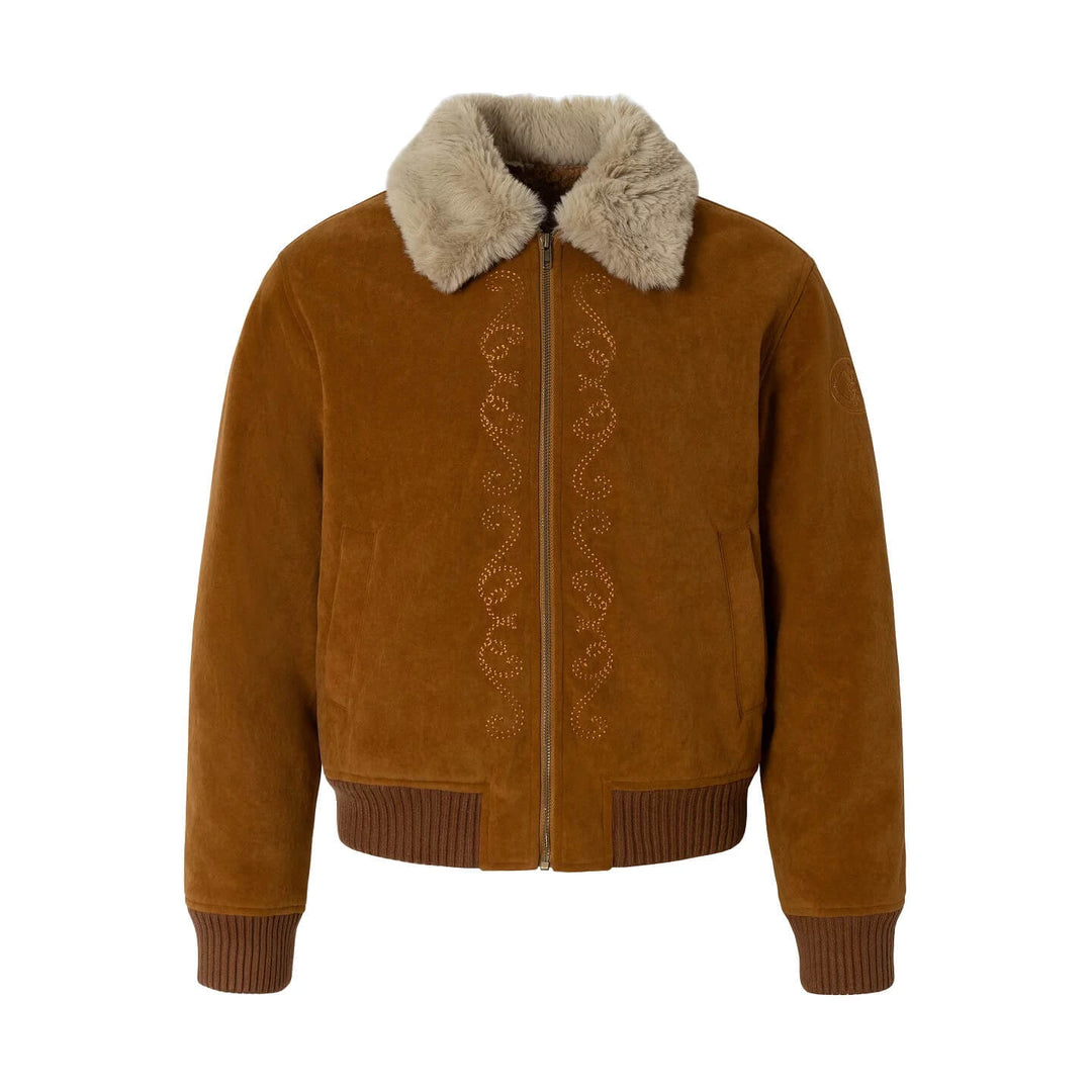 YADcrew Fur Collar Fleece Lined Bomber Jacket | Face 3 Face