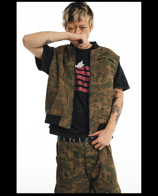 NOVACAM Camouflage Short Work Vest | Face 3 Face