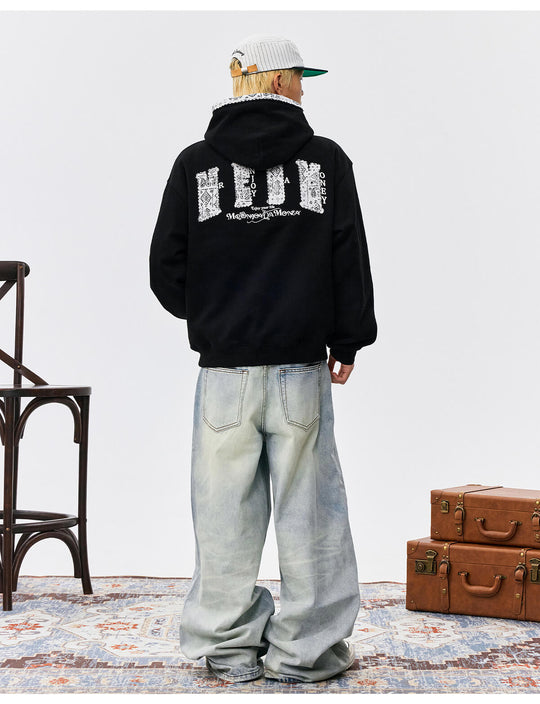 MEDM Ethnic Paisley Patch Embroidered Hoodie | Face 3 Face