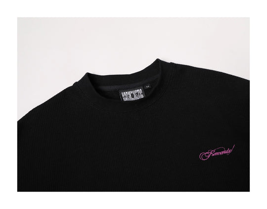KARMANISTIC Printed Waffle Long Sleeve Tee | Face 3 Face