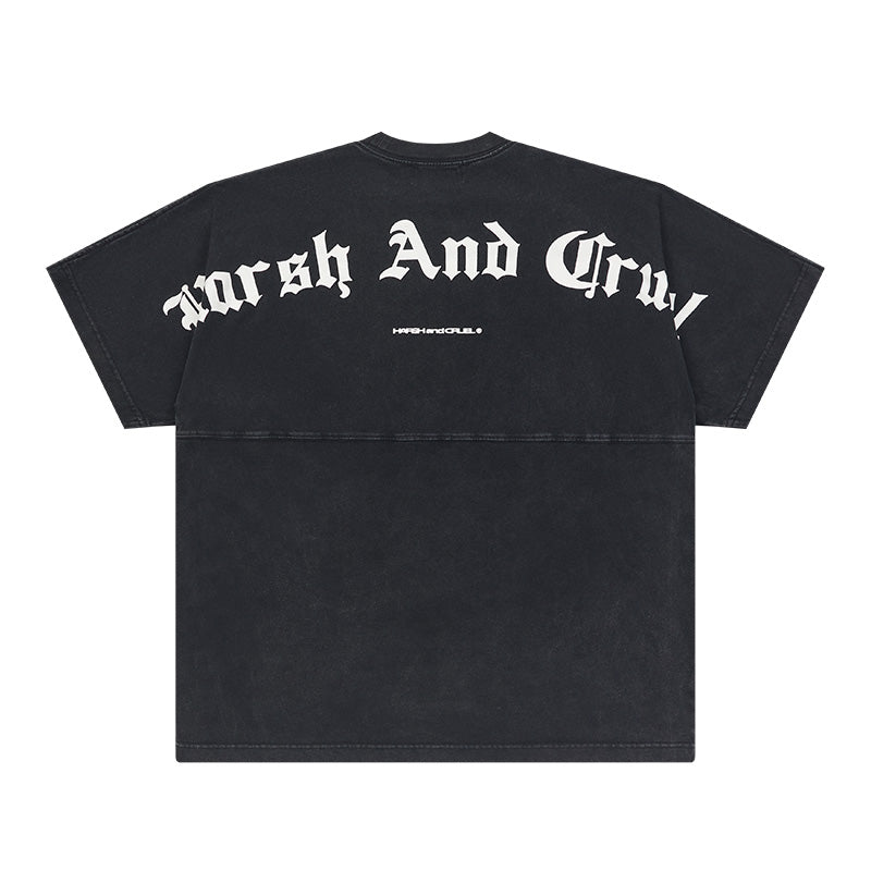 Harsh and Cruel Gothic Logo Washed Tee