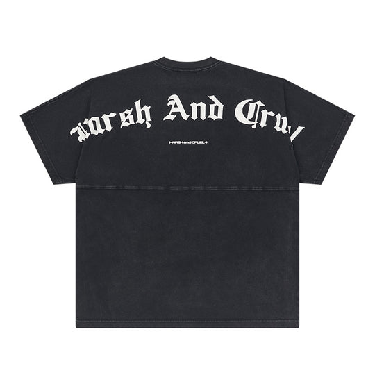 Harsh and Cruel Gothic Logo Washed Tee
