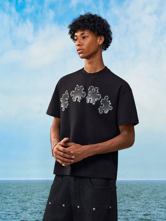 YADcrew Line Puzzle Logo Print Tee | Face 3 Face