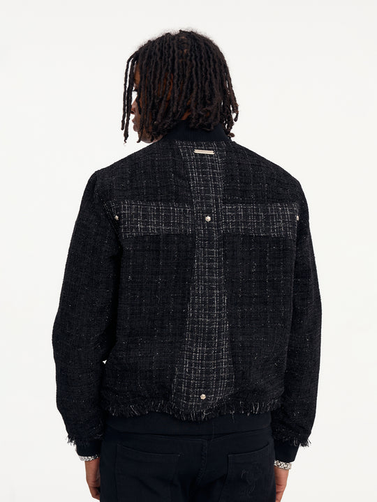 Small Town Kid Patchwork Luxury Short Jacket | Face 3 Face