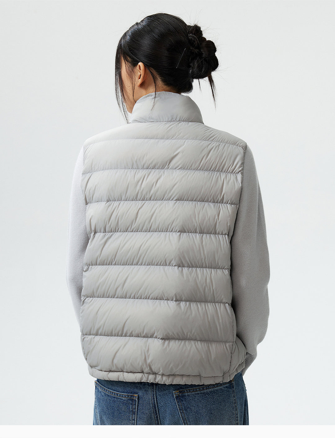 MEDM Shoulder Patchwork Lightweight Down Jacket | Face 3 Face