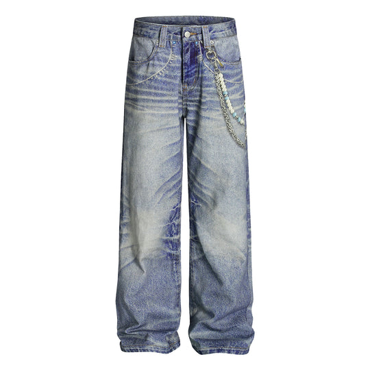 F3F Select 3D Chain Print Washed Jeans | Face 3 Face