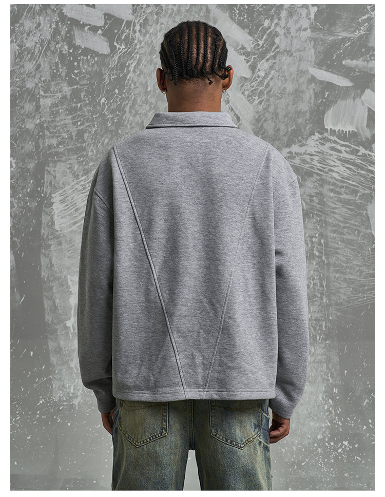 F3F Select Deconstructed Long Sleeve Polo sweatshirt | Face 3 Face