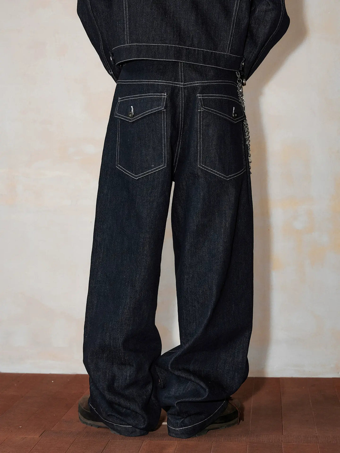 MEDM Denim Baggy Baker Pants | Face 3 Face