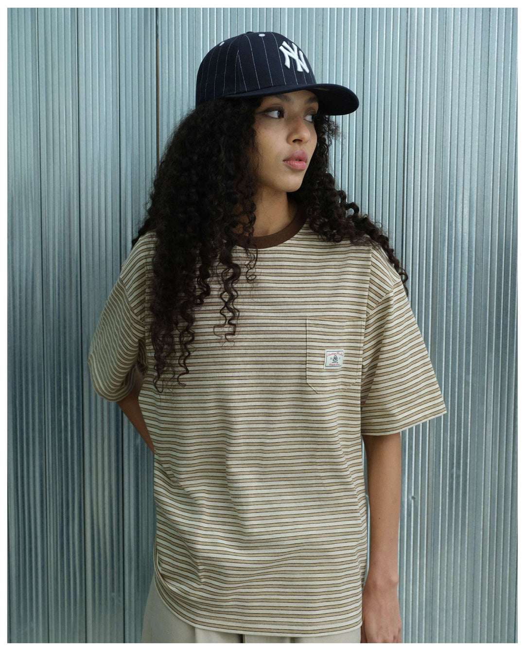 S45 Soft Striped Pocket Short Sleeve Tee | Face 3 Face