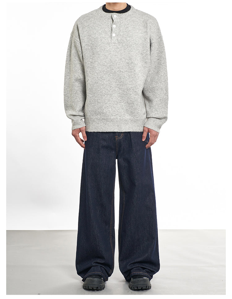 F3F Select Wide Leg Dark Blue Jeans | Face 3 Face