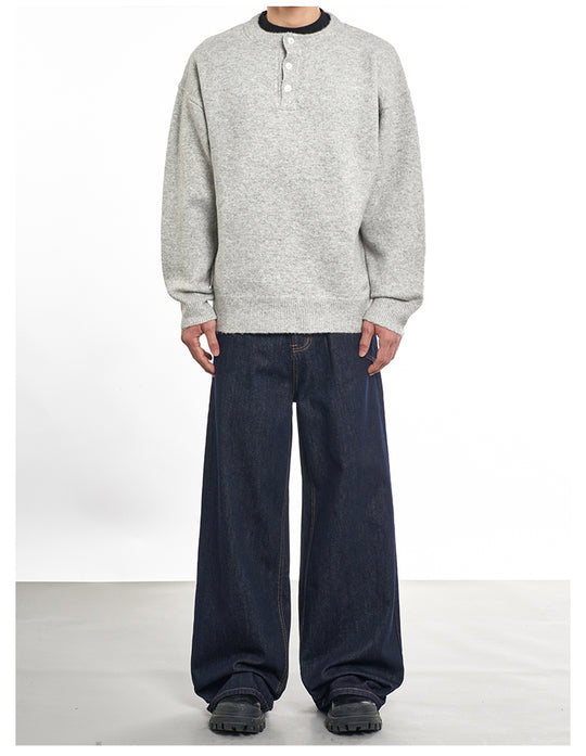 F3F Select Wide Leg Dark Blue Jeans | Face 3 Face