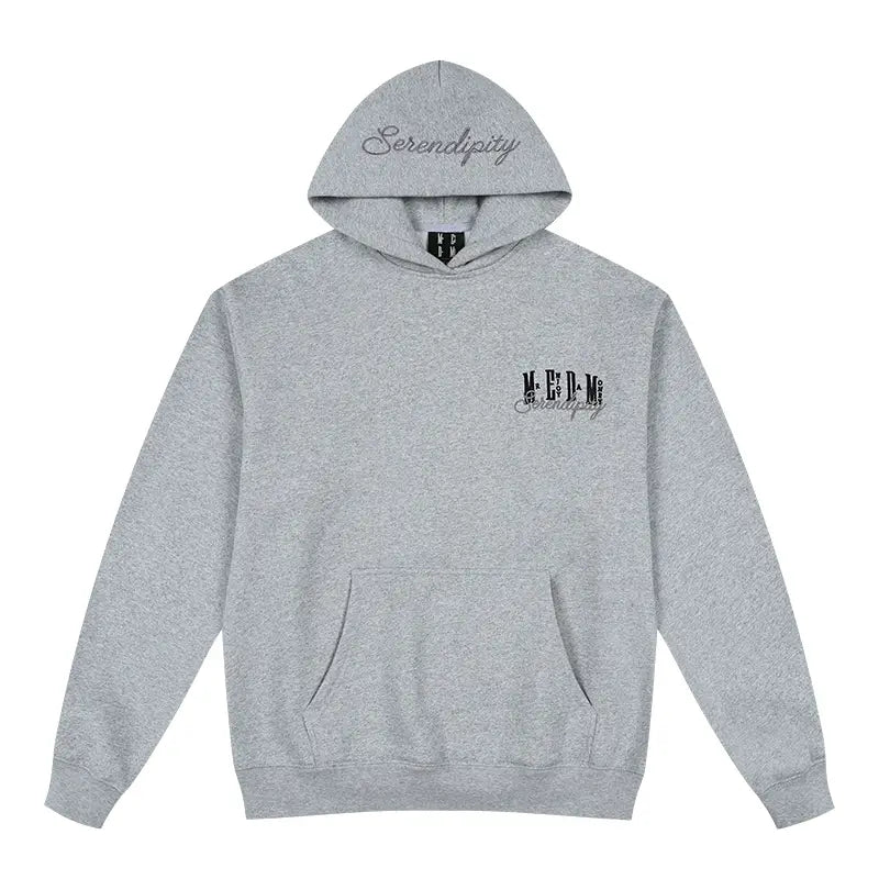 MEDM Basic One Point Embroidered Logo Oversized Hoodie | Face 3 Face