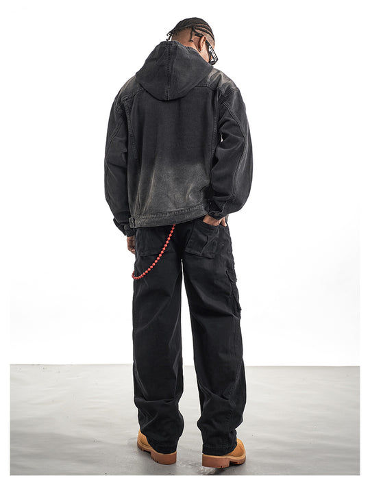 F3F Select Washed Denim Hoodie | Face 3 Face