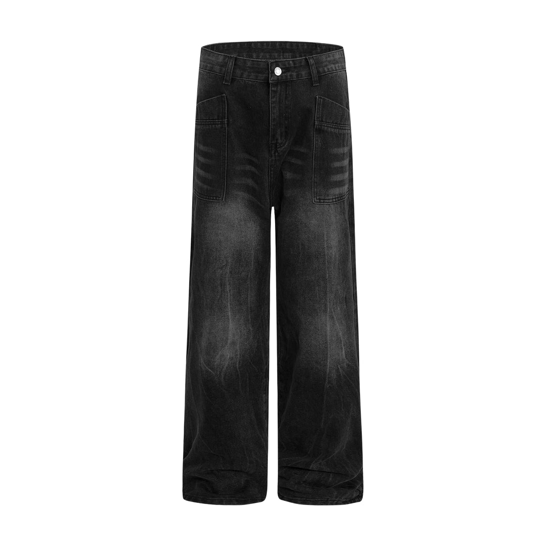 F3F Select Black Washed Patch Pocket Jeans | Face 3 Face