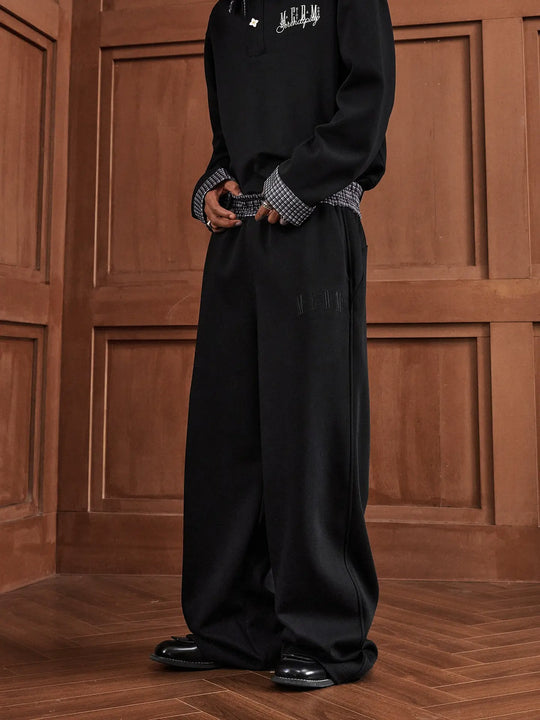 MEDM Plaid Waist Design Baggy Sweatpants | Face 3 Face