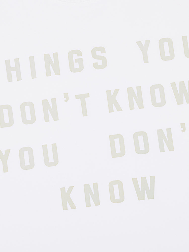 MHARF THINGS YOU DON'T KNOW Print Tee | Face 3 Face