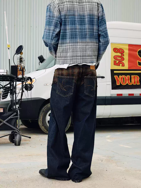 SOD Co. Plaid Combo Selvedge Denim Jeans | Face 3 Face