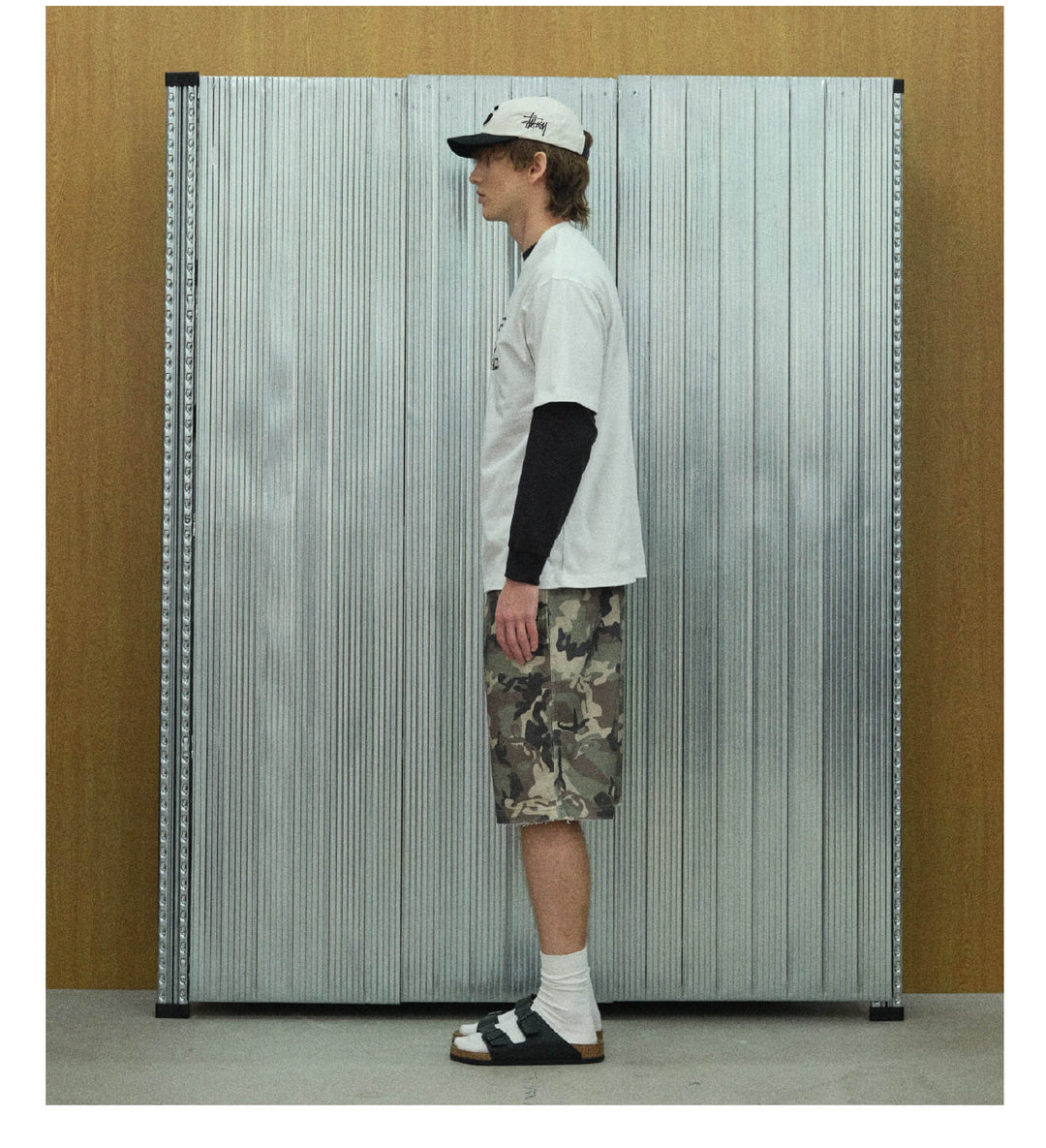 S45 Camouflage Cutoff Sweat Shorts | Face 3 Face
