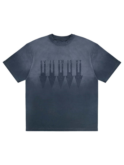 EVILKNIGHT(EK) Arrow Print Old Wash Basic Tee | Face 3 Face