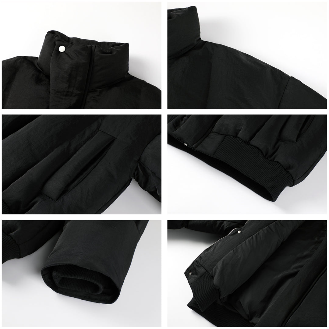 NOVACAM Stand-Up Collar Short Puffer Jacket | Face 3 Face