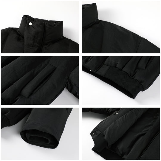 NOVACAM Stand-Up Collar Short Puffer Jacket | Face 3 Face