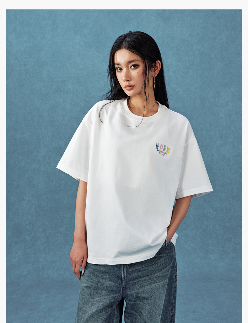 MEDM Mini Logo Embroidered Tee | Face 3 Face