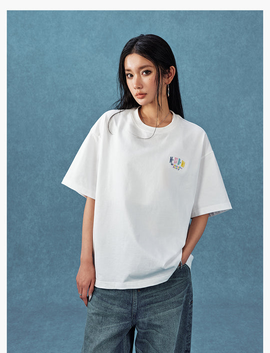 MEDM Mini Logo Embroidered Tee | Face 3 Face
