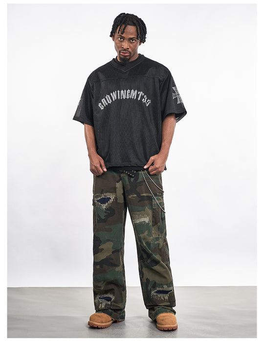 F3F Select Cross Print Mesh Jersey | Face 3 Face