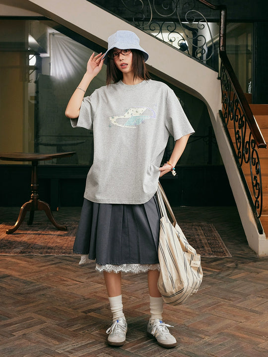 Harsh and Cruel HCAR Floral Plaid Patch Embroidered Tee | Face 3 Face