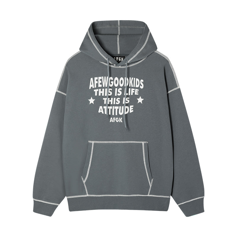 AFGK Stitch Line Embroidery Hoodie