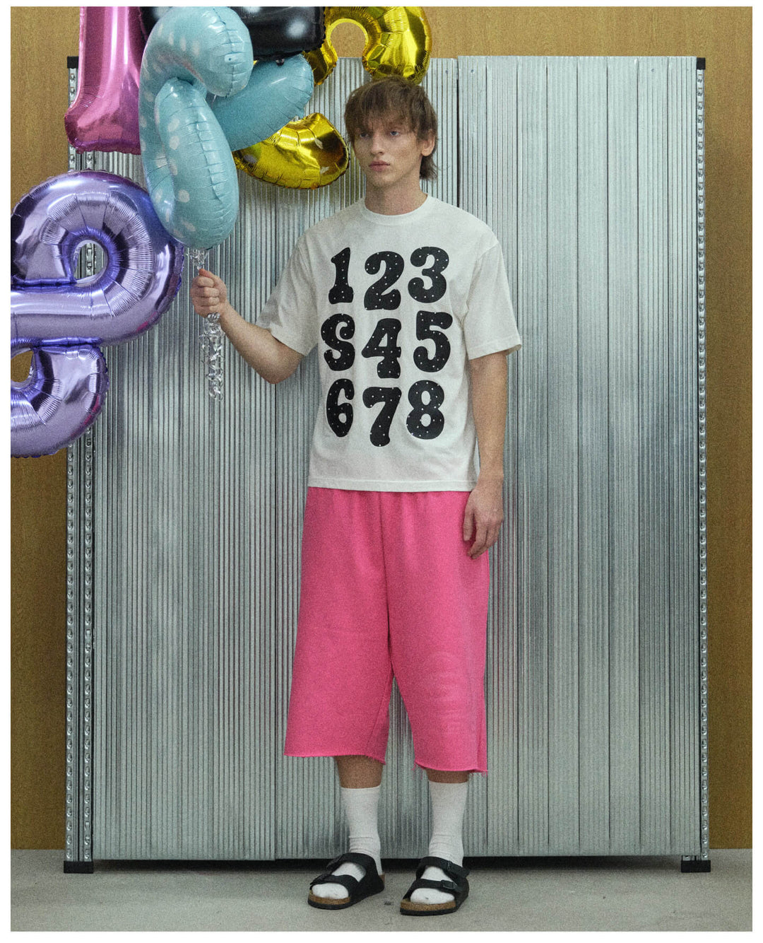 S45 Number Print Rhinestone Short Sleeve Tee | Face 3 Face