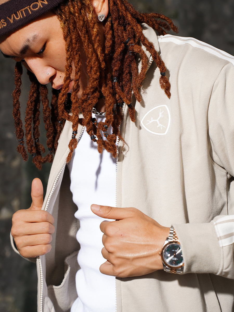 TGFCLUB Embroidered Logo Line Track Jacket and Track Pants | Face 3 Face