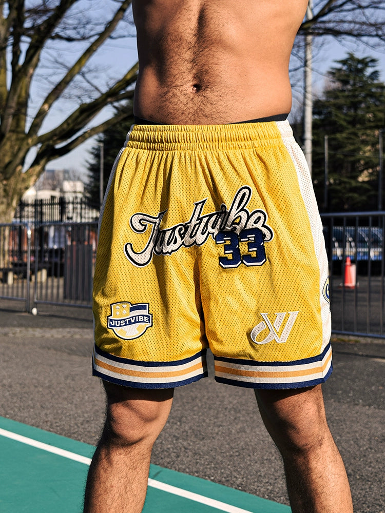 JUST VIBE Spade Card Mesh Basketball Shorts | Face 3 Face