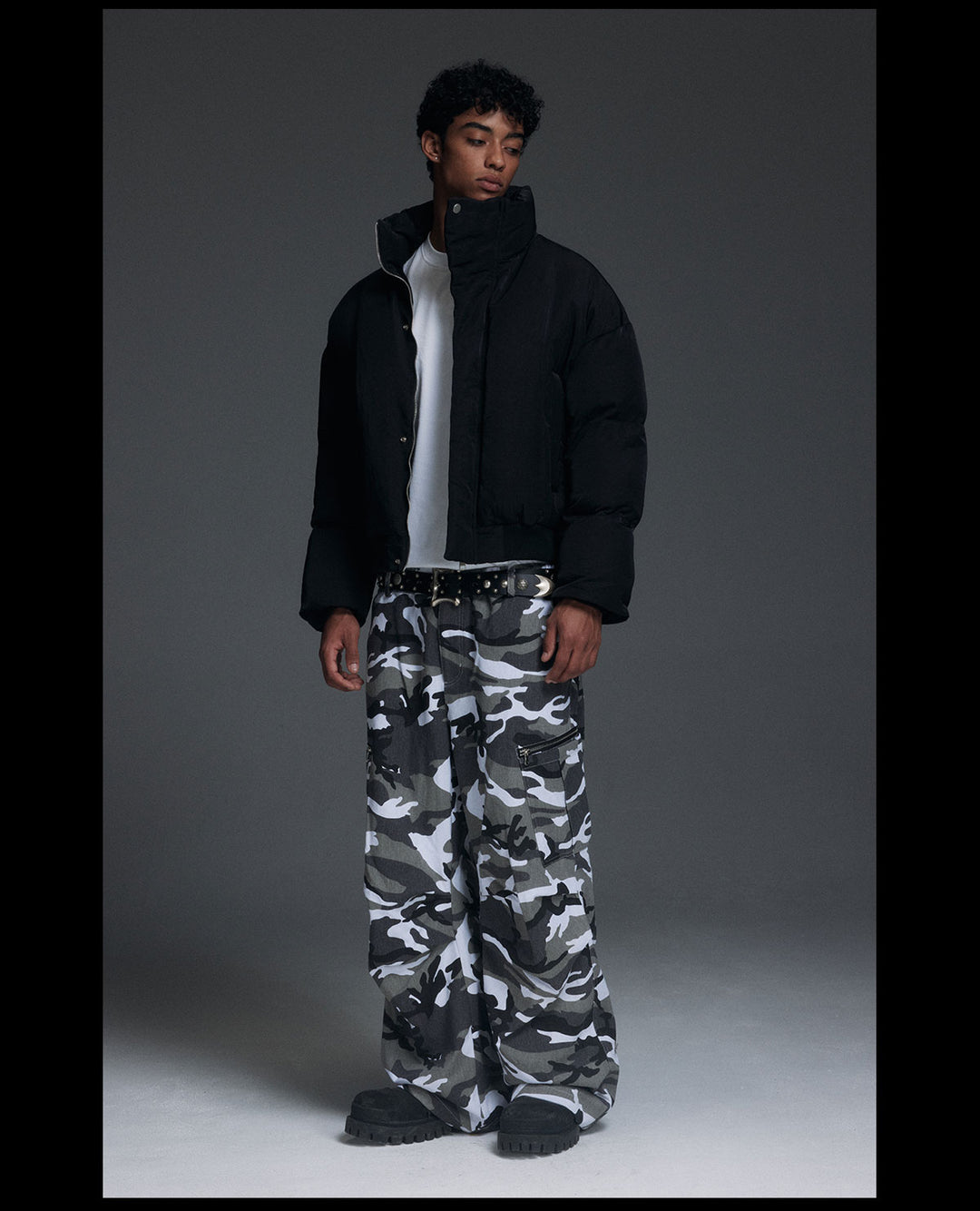 NOVACAM Stand-Up Collar Short Puffer Jacket | Face 3 Face