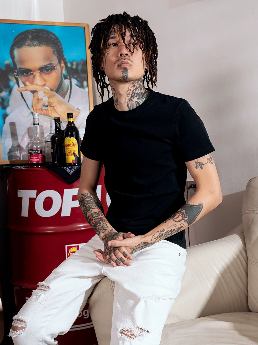 TGFCLUB Slim Fit Stretch Basic Tee | Face 3 Face