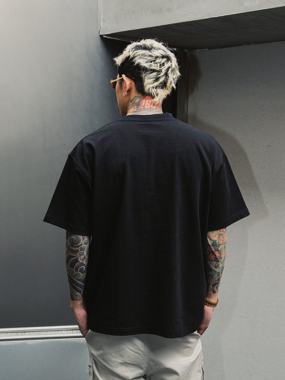 S45 Shoulder Small Embroidered Logo Tee | Face 3 Face