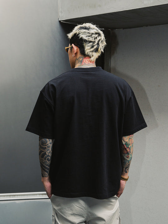 S45 Shoulder Small Embroidered Logo Tee | Face 3 Face