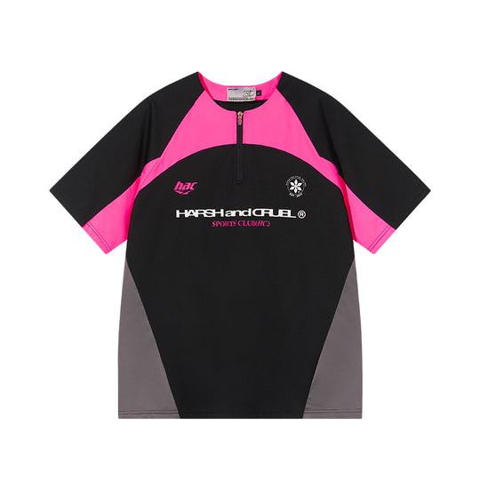Harsh and Cruel Cycling Half Zip Logo Tee