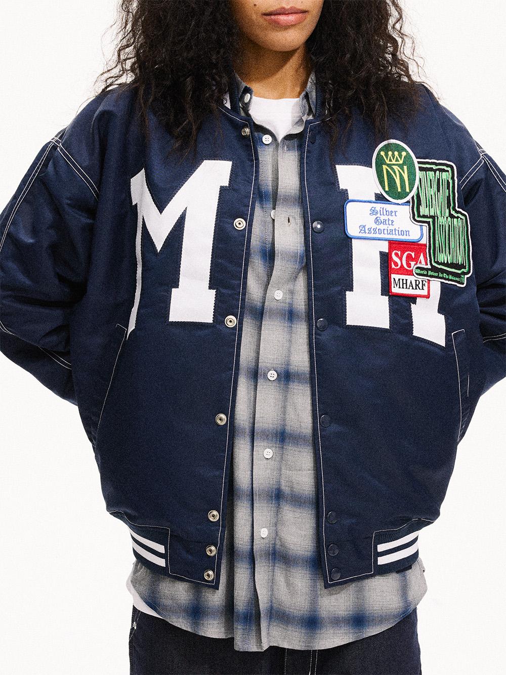 MHARF Embroidered Label Sorona Baseball Jacket | Face 3 Face