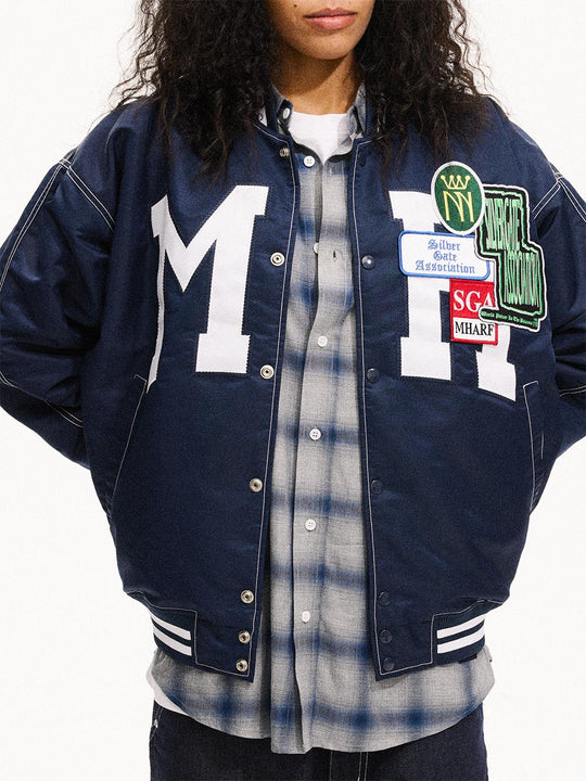 MHARF Embroidered Label Sorona Baseball Jacket | Face 3 Face